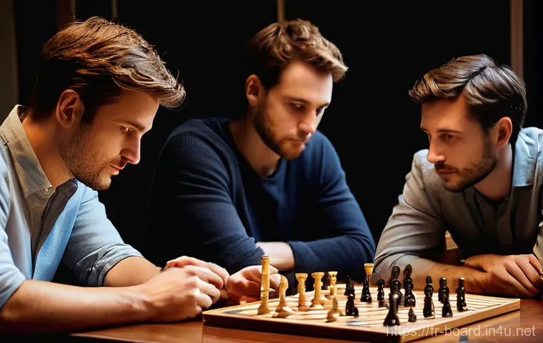 보드게임 플레이 타임 분석 - **"First Game Discovery"** A diverse group of 3-4 young adults, dressed in comfortable casual we... 보드게임 플레이 타임 분석 - **"First Game Discovery"** A diverse group of 3-4 young adults, dressed in comfortable casual we...