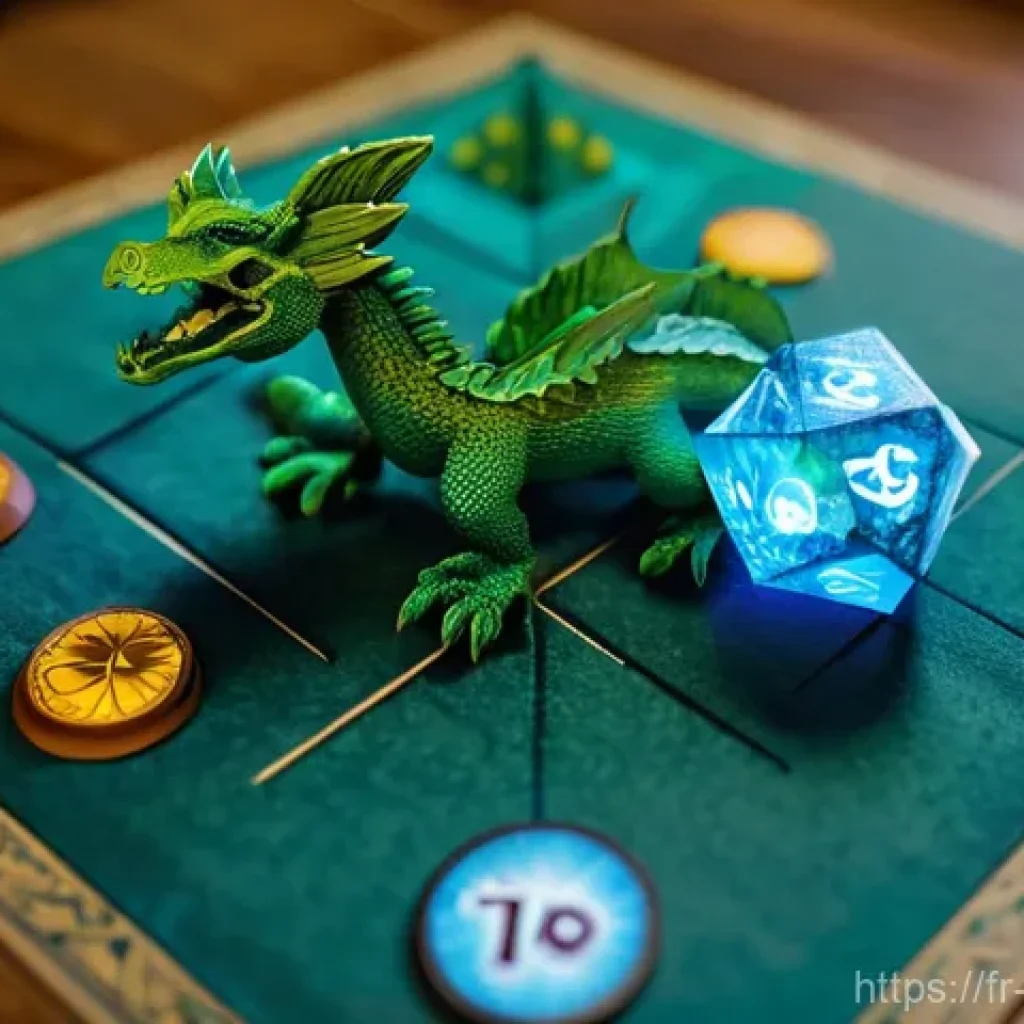 보드게임 VR AR 기술 - **Enchanted Forest Board Game with AR:** A diverse group of four friends in their late 20s to early ...