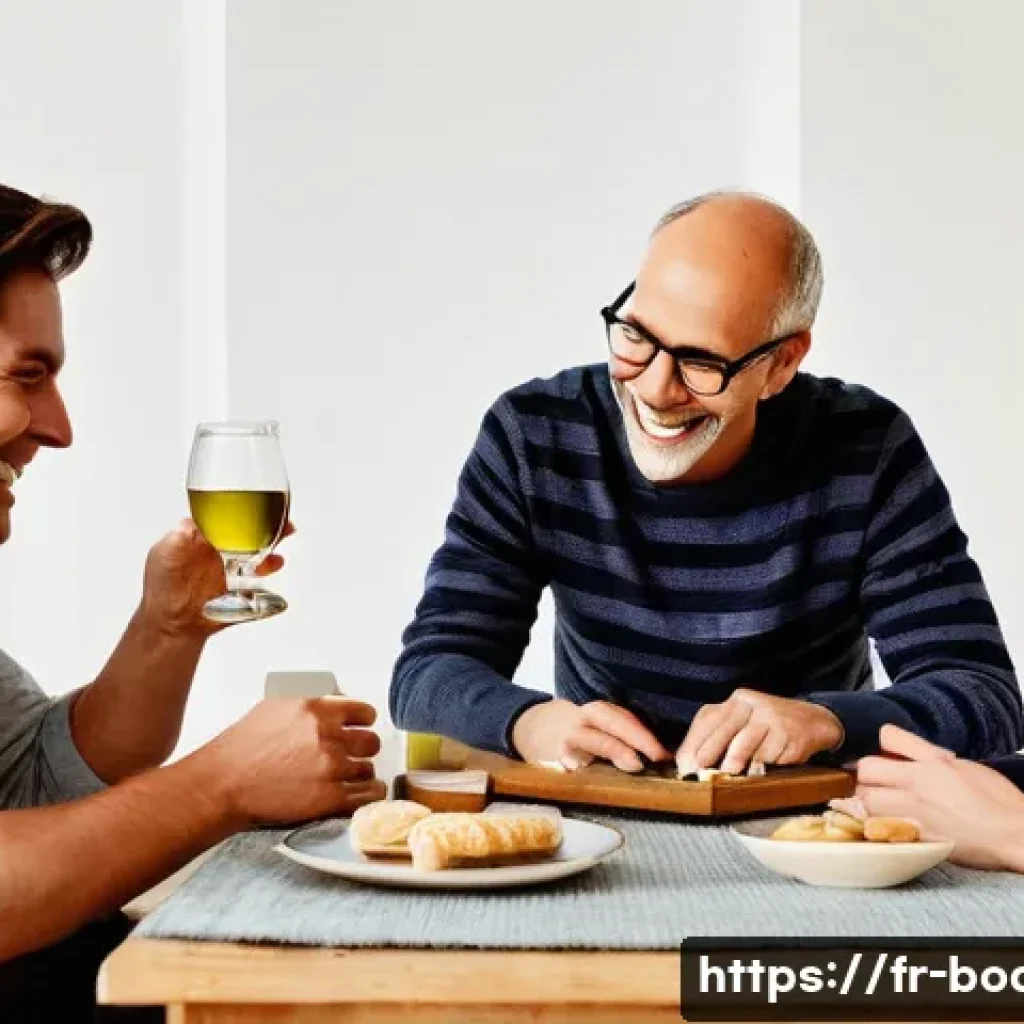 보드게임 관련 퀴즈 - **Prompt 1: A Lively Classic Quiz Night with Friends** "A vibrant, cozy indoor scene capturing a...