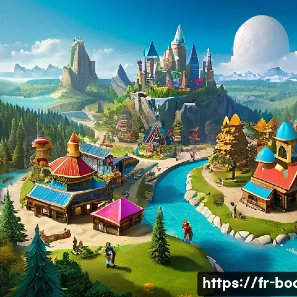 보드게임 테마파크 - **Prompt 1: Grand Adventure Board Game Theme Park** "An aerial wide shot of a vibrant, expansive...