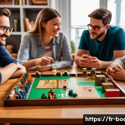 Home 33 보드게임 추천 플레이 - A detailed, cozy board game night scene set in a stylish Parisian apartment with a diverse group of ...