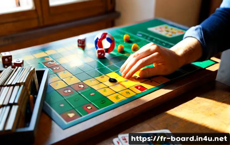 보드게임 팬아트 공모전 - Photorealistic French board game fan art contest workspace in a sunlit Parisian studio, talented adu...